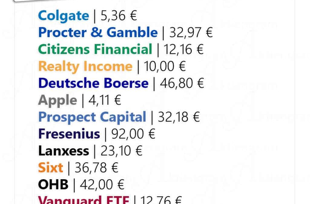 Meine Dividenden im Mai 2023