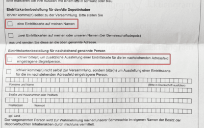 Begleitperson zur Hauptversammlung