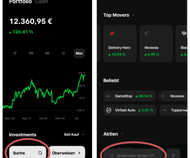 Aktien Sparplan bei Trade Republic (App & Web)